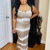 PASH BOUTIQUE Taupe Plus Tye-dye Maxi New Arrivals