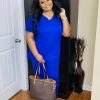PASH BOUTIQUE New Arrivals Bright Blue Plus Lounge Set
