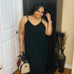PASH BOUTIQUE Black Plus Maxi Dress