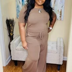 PASH BOUTIQUE Mocha Plus Jumpsuit