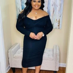 PASH BOUTIQUE Black Plus Dress New Arrivals