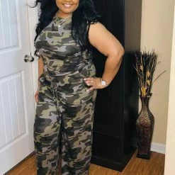 PASH BOUTIQUE Camouflage Jumpsuit New Arrivals