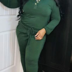 PASH BOUTIQUE Army Green Jogger Jumpsuit New Arrivals