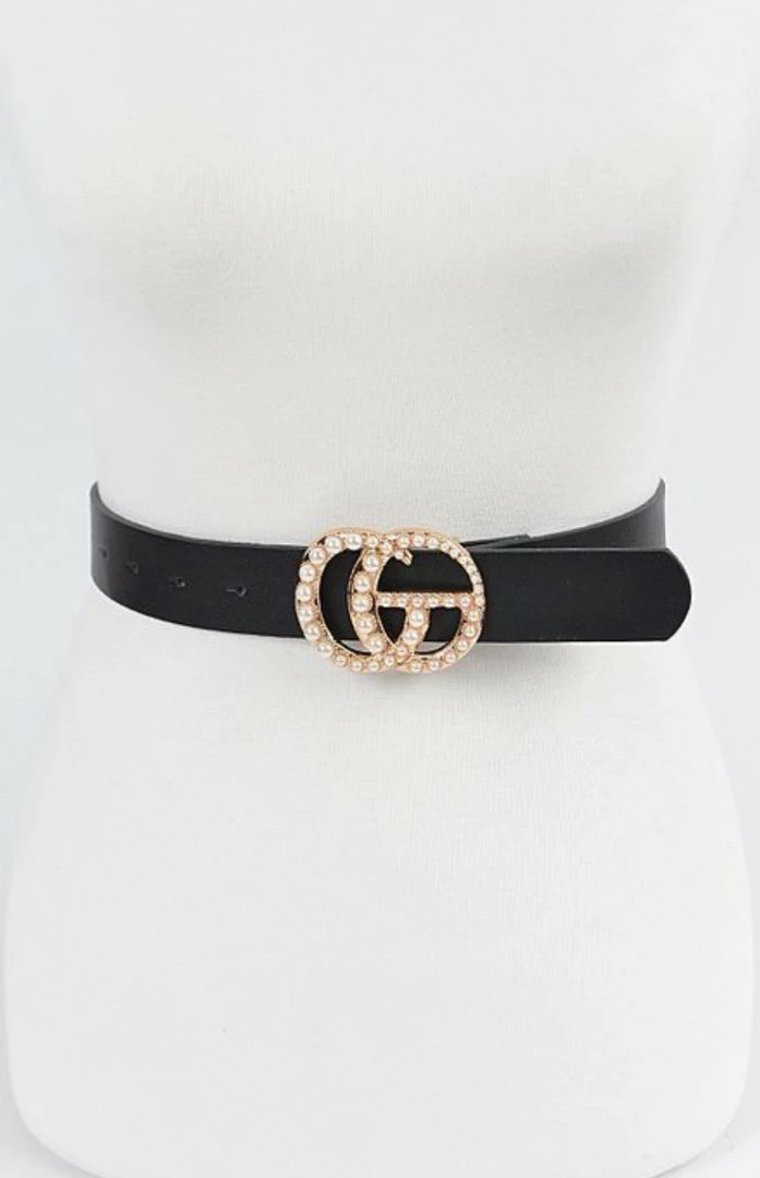 PASH BOUTIQUE Black Pearl GG Belt