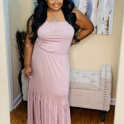 PASH BOUTIQUE Taupe Plus Maxi