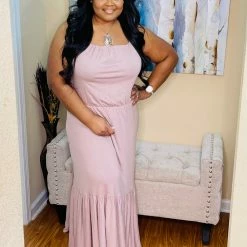 PASH BOUTIQUE Taupe Plus Maxi