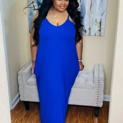 PASH BOUTIQUE Bright Blue Maxi Dress