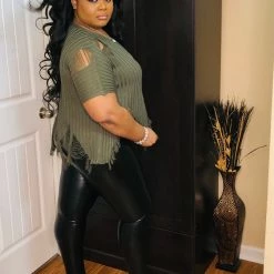 PASH BOUTIQUE Black Shinny Legging