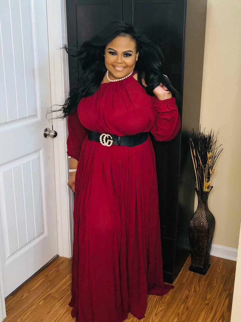 PASH BOUTIQUE Burgundy Maxi Dress New Arrivals