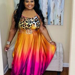 PASH BOUTIQUE Purple/Orange Flames Maxi Dress New Arrivals