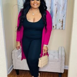 PASH BOUTIQUE Plus Black Cami Jumpsuit