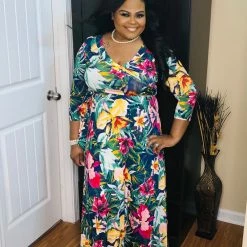 PASH BOUTIQUE Floral Plus Dress New Arrivals