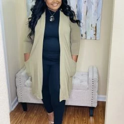 PASH BOUTIQUE Khaki Cardigan