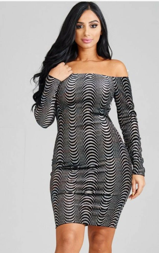 Pashboutique Clearance Ombre Sequin Dress