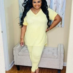 PASH BOUTIQUE Yellow Lounge Set