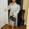 PASH BOUTIQUE Grey Wide Leg Set