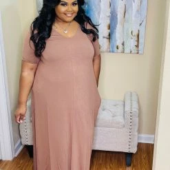 PASH BOUTIQUE New Arrivals Cocoa Plus Maxi Dress