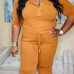 PASH BOUTIQUE Almond Jogger Jumpsuit