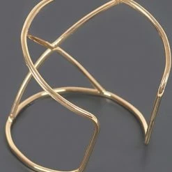 PASH BOUTIQUE Gold Cuff X Bracelet