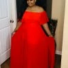 PASH BOUTIQUE Poppy Red Ruffle Maxi