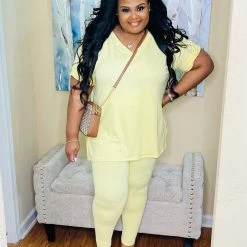 PASH BOUTIQUE Yellow Lounge Set
