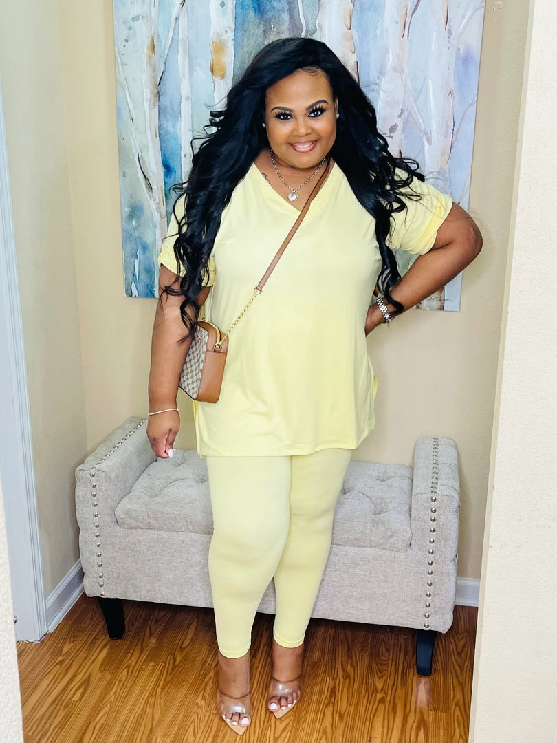 PASH BOUTIQUE Yellow Lounge Set