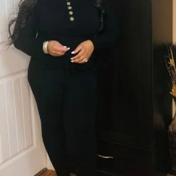 PASH BOUTIQUE Black Jogger Jumpsuit