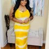 PASH BOUTIQUE Mustard Tye-dye Maxi New Arrivals