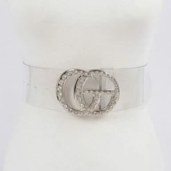 PASH BOUTIQUE Accessories Silver Clear GG Belt