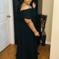 PASH BOUTIQUE New Arrivals Black Ruffle Maxi