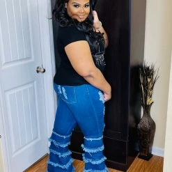 PASH BOUTIQUE New Arrivals Dark Denim Distressed Jeans