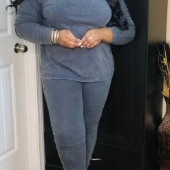 PASH BOUTIQUE Clearance Grey Round Neck Set