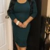 PASH BOUTIQUE Hunter Green Midi Dress New Arrivals