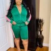 PASH BOUTIQUE New Arrivals Pink/Green Short Set