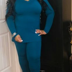PASH BOUTIQUE Teal Long Sleeve Set Clearance