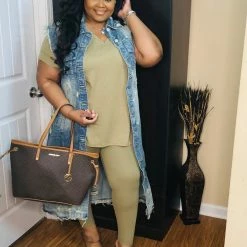 PASH BOUTIQUE New Arrivals Khaki Lounge Set