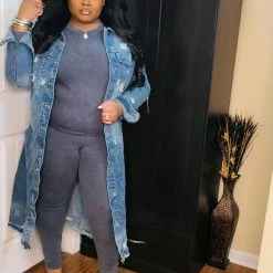 PASH BOUTIQUE New Arrivals Long Sleeve Denim Jacket