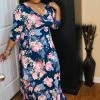 PASH BOUTIQUE Floral Blue Plus Dress