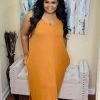PASH BOUTIQUE New Arrivals Almond Plus Maxi Dress