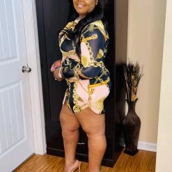 PASH BOUTIQUE Pink Chain Dress Dresses (Missy)