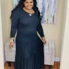 PASH BOUTIQUE Black Plus Long Sleeve Maxi Dress New Arrivals