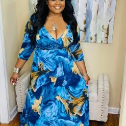PASH BOUTIQUE New Arrivals Ocean Blue Maxi Dress
