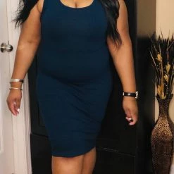 PASH BOUTIQUE Navy Midi Dress New Arrivals