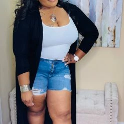 PASH BOUTIQUE Black Long Duster