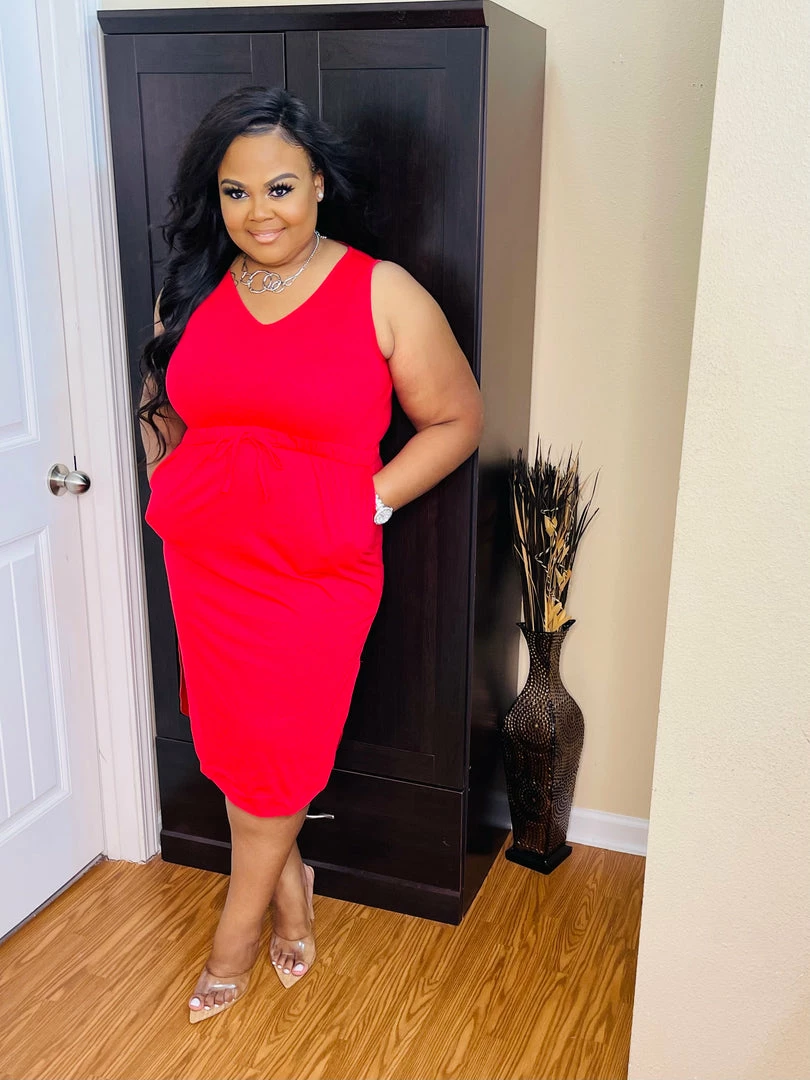 PASH BOUTIQUE Red Sleeveless Dress