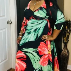 PASH BOUTIQUE Black Floral Maxi