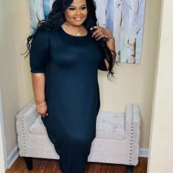 PASH BOUTIQUE Black Plus Maxi Dress New Arrivals