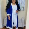 PASH BOUTIQUE New Arrivals Blue/White Plus Cardigan