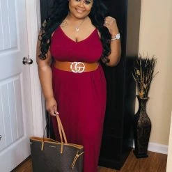 PASH BOUTIQUE New Arrivals Cabernet Plus Maxi Dress