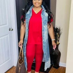 PASH BOUTIQUE Burgundy Lounge Set Sets (Missy)